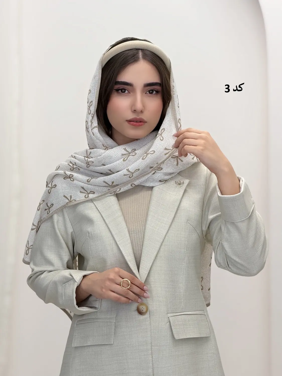 6854-شال نیلوفر